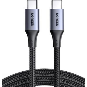 UGREEN Gevlochten USB-C naar USB-C Kabel 240W Fast Charge 2M Zwart