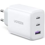 UGREEN - USB C Oplader - Wit - 65W - 3-poorts