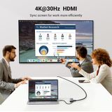 Ugreen - Adapter Hub - USB-C naar 2x USB 3.0 - HDMI - RJ45 - SD/TF - Zilver