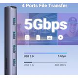 UGREEN - 9 in 1 USB C Dockingstation - Zwart - Aluminium