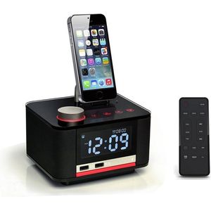 Homtime - B11Pro - Alarm Clock - Bluetooth Speaker - Zwart - Plastic