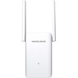 Mercusys Wifi-repeater 6 ME70X, Dual Band WiFi AX1800 Mbps, wifi-extender, twee verstelbare high-gain antennes, 1 Gigabit Ethernet-poort, compatibel met alle internetboxen