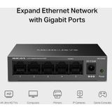 Mercusys - MS150GS - Netwerkschakelaar - Wit - 5 Poorten - Gigabit