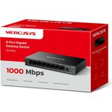 Mercusys - MS108G - Switch - Zwart - Niet-beheerd - 8 Poorten - Gigabit Ethernet