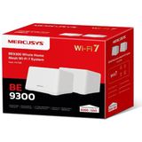 TP-Link MERCUSYS BE9300 Router - Wit - WiFi 7 - 9,3 Gbps Tri-Band
