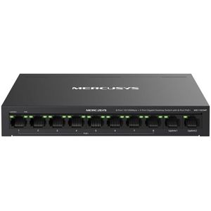 Mercusys - MS110CMP - Netwerkschakelaar - Zwart - 10 Havens - Power over Ethernet