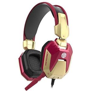 E-blue EHS908 Binaural Hoofdband, Zwart, Goud, Rood Hoofdtelefoon - Audio-Hoofdtelefoon (PC/Games, 0,02 W, binauraal, Hoofdband, Zwart, Goud, Rood, Kabel)