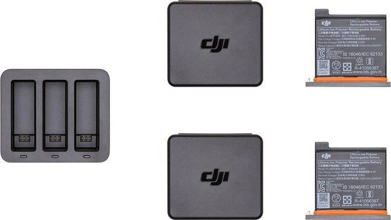 DJI - Osmo Action - Acculaadstation - Zwart - Laadt Tot Drie Accu's