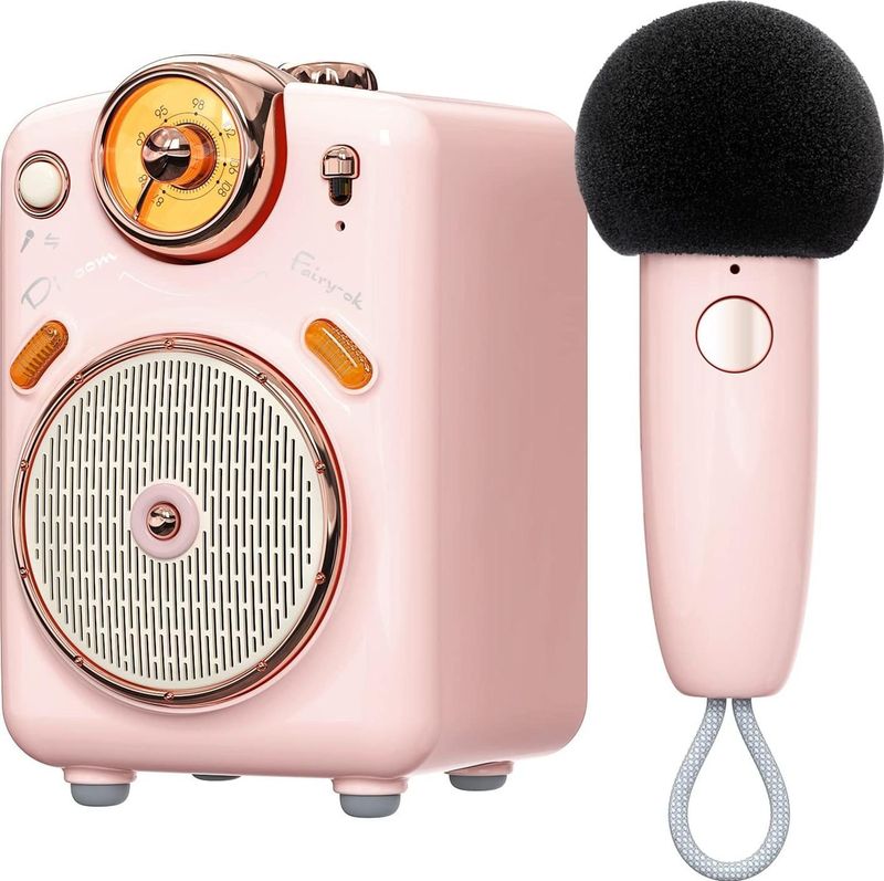 Divoom - Fee-OK - Bluetooth Luidspreker - Roze - Oplaadbare Batterij