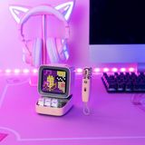 Divoom DitooMic - karaoke set - bluetooth speaker en microfoon - pixel art display - social media notificaties (roze)