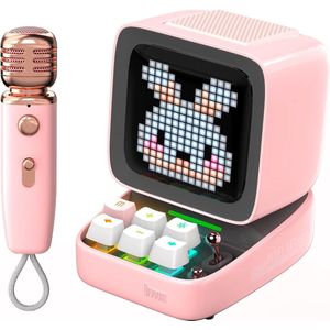 Divoom DitooMicpink (8 h, Oplaadbare batterij), Bluetooth luidspreker, Groen, Roze