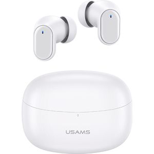 Usams Słuchawki Bluetooth 5.1 TWS BH serie bezprzewodowe biały/wit BHUBH02 (NC, 5 h, Draadloze), Koptelefoon, Wit