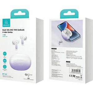 Usams - XD19 - Draadloze In Ear Bluetooth oordopje met ENC Noise concellation en Hifi geluids kwaliteit - Draadloze oortje Bluetooth - Sport oordopjes - bluetooth oordopjes - draadloze oordopjes - oortjes draadloos - in-ear oordopjes - Blauw