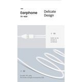 USAMS - Bedrade In-Ear Oordopjes - Wit - USB-C Aansluiting - 1.2m Kabel