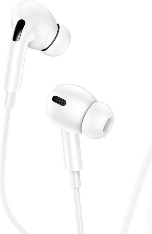 USAMS - Bedrade In-Ear Oordopjes - Wit - Lightning Aansluiting - 1.2m Kabel