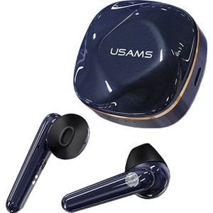 Usams Słuchawki Bluetooth 5.0 TWS SD serie bezprzewodowe niebieski/gem blauw BHUSD02 (4 h, Draadloze), Koptelefoon, Blauw