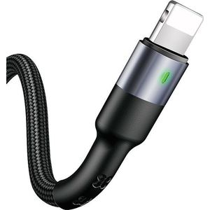 USAMS Kabel USB USB-A - Lightning 1 m zwart