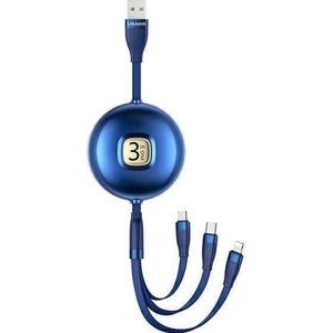 USAMS Kabel USB USB-A - Lightning 1 m blauw (Usa001134)