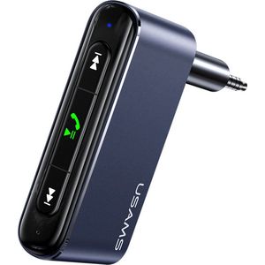 USAMS - Draadloze audio-ontvanger bluetooth aux adapter- Jack 3,5 mm naar Car Auxiliary - grijs