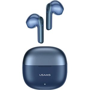 Usams Słuchawki Bluetooth 5.1 TWS XH-serie dubbele microfoon bezprzewodowe niebieski/blauw BHUXH03 (ANC, 6 h, Draadloze), Koptelefoon, Blauw