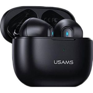 Usams Słuchawki Bluetooth 5.2 TWS NX10 Series Dual mic bezprzewodowe czarny/zwart BHUNX01 (5 h, Draadloze), Koptelefoon, Zwart