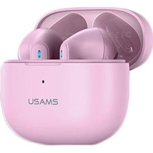 Usams Słuchawki Bluetooth 5.2 TWS NX10 Series Dual mic bezprzewodowe różowy/roze BHUNX03 (ANC, 5 h, Draadloze), Koptelefoon, Roze