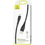 USAMS USB cable USB-A - microUSB 3 m zwart (63793-uniw)
