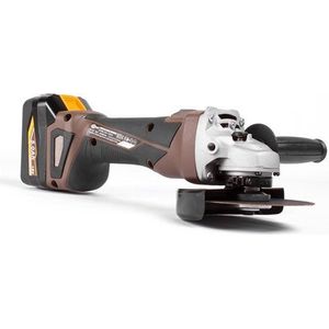 Keyang DG18BL125S accu haakse slijper 125 mm. 18V set (2x 5.0Ah accu) in koffer