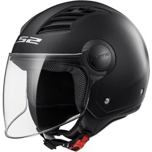 Open Motorhelm LS2 Airflow L zwart Gloss XXL matzwart