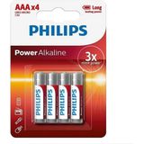 Philips - Power Alkaline - AAA Batterijen - 4 Stuks