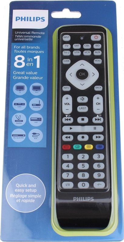 Philips - SRP2018/10 - Afstandsbediening - Zwart - Universeel