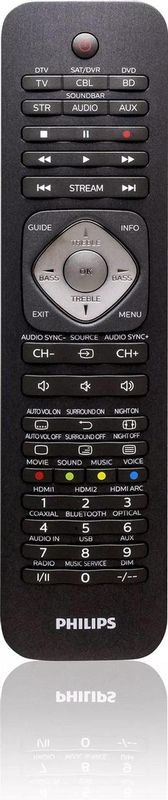 Philips Universele Afstandsbediening SRP5016/10 - 6-in-1 - Lerende Toetsen - Zwart