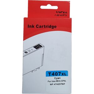 Huismerk Epson 407 cartridge cyaan