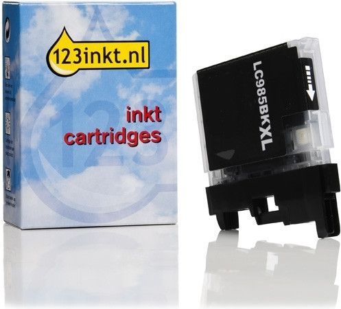 123inkt - LC-985BK XL - Inktcartridge - Zwart - Hoge Capaciteit - 28 ml