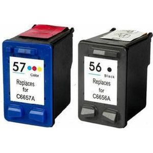 123inkt - Vervangt HP 56 - Inktcartridge - Zwart - Inhoud 23 ml