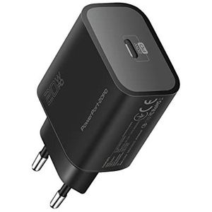 Promate PowerPort-20PD, USB-C Power Delivery, compacte voeding, snel opladen, 20 W, met stroomvoorziening type C en automatische spanningsregeling