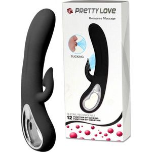 Pretty Love Romance Sucking Clitoris Vibrator -  Zwart