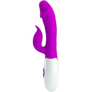 Rabbit Vibrator Peter met Dubbele Motor - Paars