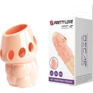 Pretty Love Oscar - Penis Sleeve - Cock Sleeve Voor Langdurige en Sterkere Erecties - Lichte Huidskleur