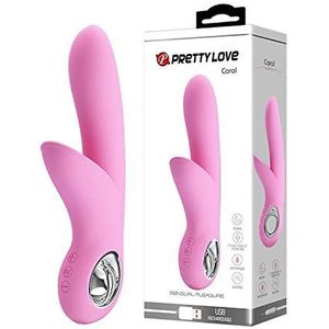 Baile Vibrator, oplaadbaar, siliconen, carolroze