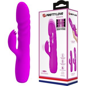 Pretty Love -Melanie - Stotende Rabbit Vibrator - Roze