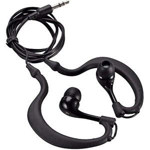 GZCRDZ Waterdichte sport bedrade oortelefoon 3,5 mm in oorhaak stereo hoofdtelefoon voor zwemmen duiken headset MP3 MP4-speler mobiele telefoon (zwart)