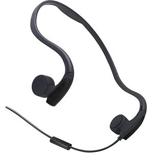 GZCRDZ Beengeleiding Hoofdtelefoon met Microfoon Stereo Open-Ear Sport Hoofdtelefoon met Ruisonderdrukking Microfoon (Zwart)