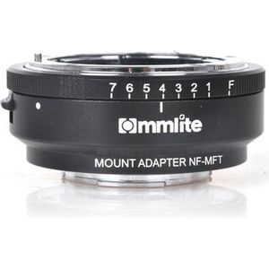 Commlite - Nikon F naar MFT - Lensomvormer - Zwart, Zilver