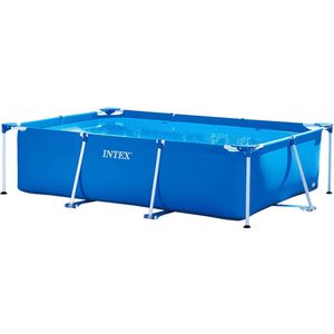 Intex - Rechthoekig buitenzwembad - Blauw frame zwembad buiten