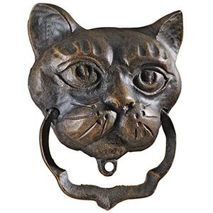 Design Toscano Zwarte kat ijzeren deur klopper