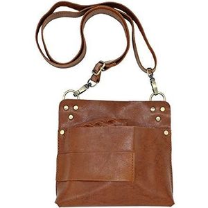 Kappergereedschapstas Kapper Schaar Schoudertas PU Leer Kan geplaatst worden Scharen Haarclips Tondeuses kammen En Haarknipinstrumenten Ook geschikt Pet Kapper Bruin