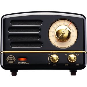 MUZEN OTR Metal - Draagbare FM-radio Bluetooth luidspreker - Zwart