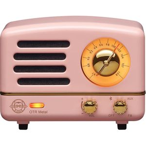 MUZEN OTR Metal - Draagbare FM-radio Bluetooth luidspreker - Roze
