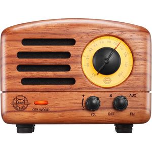 MUZEN OTR Draagbare Retro FM Radio - Bluetooth Luidspreker - Rozenhout